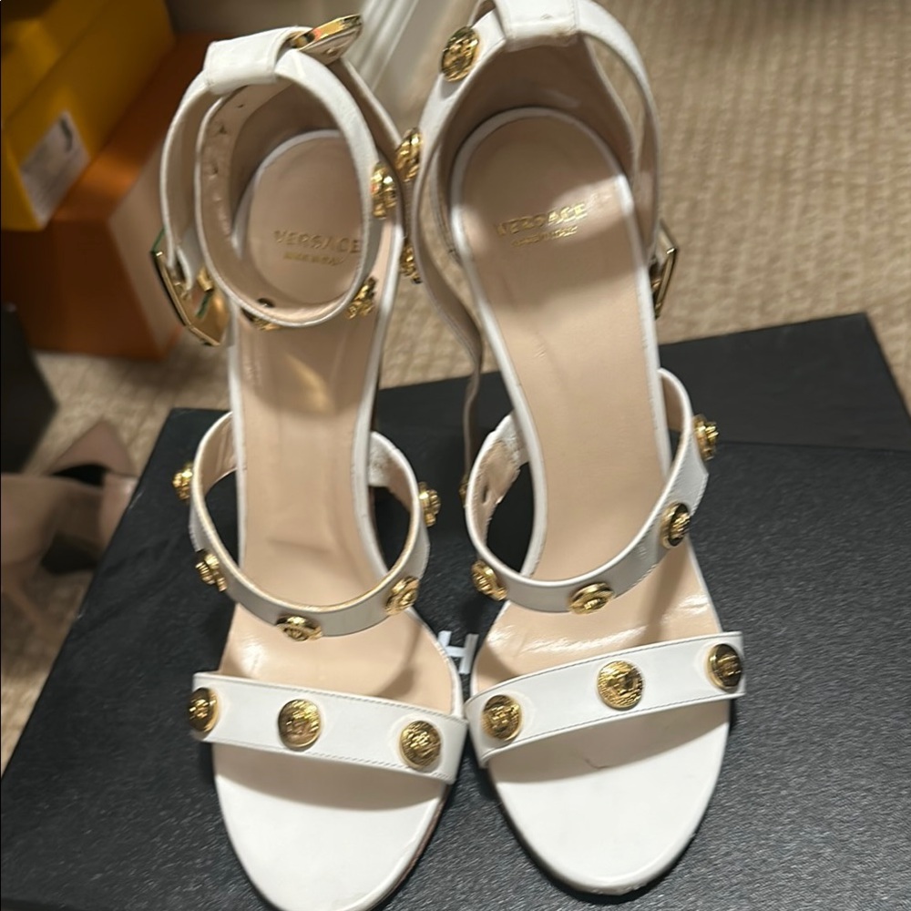 Versace White and Gold Women's Sandals